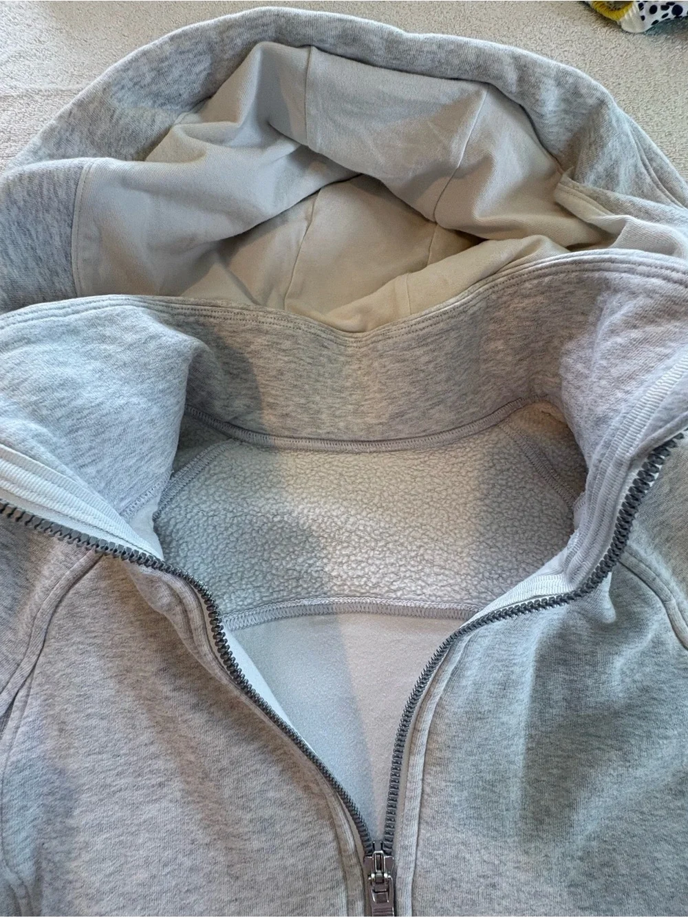 Lululemon Heathered Light Grey Radiant Hoodie Full Zip Size 4